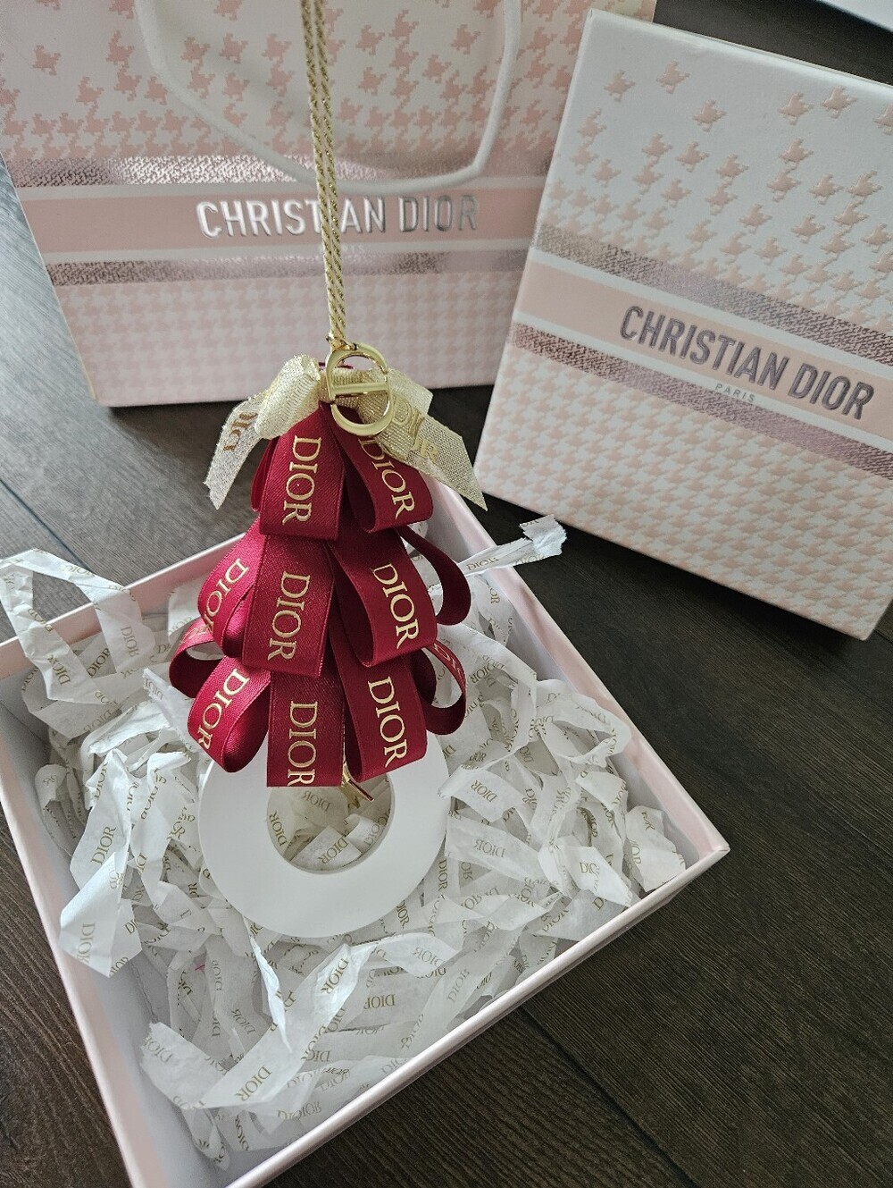 Christian Dior Beauty Holiday Porcelain Ornament GWP Complete Box Bag Ribbon